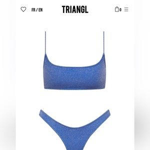 TRIANGLE MICA MARINA midnight blue bikini size S